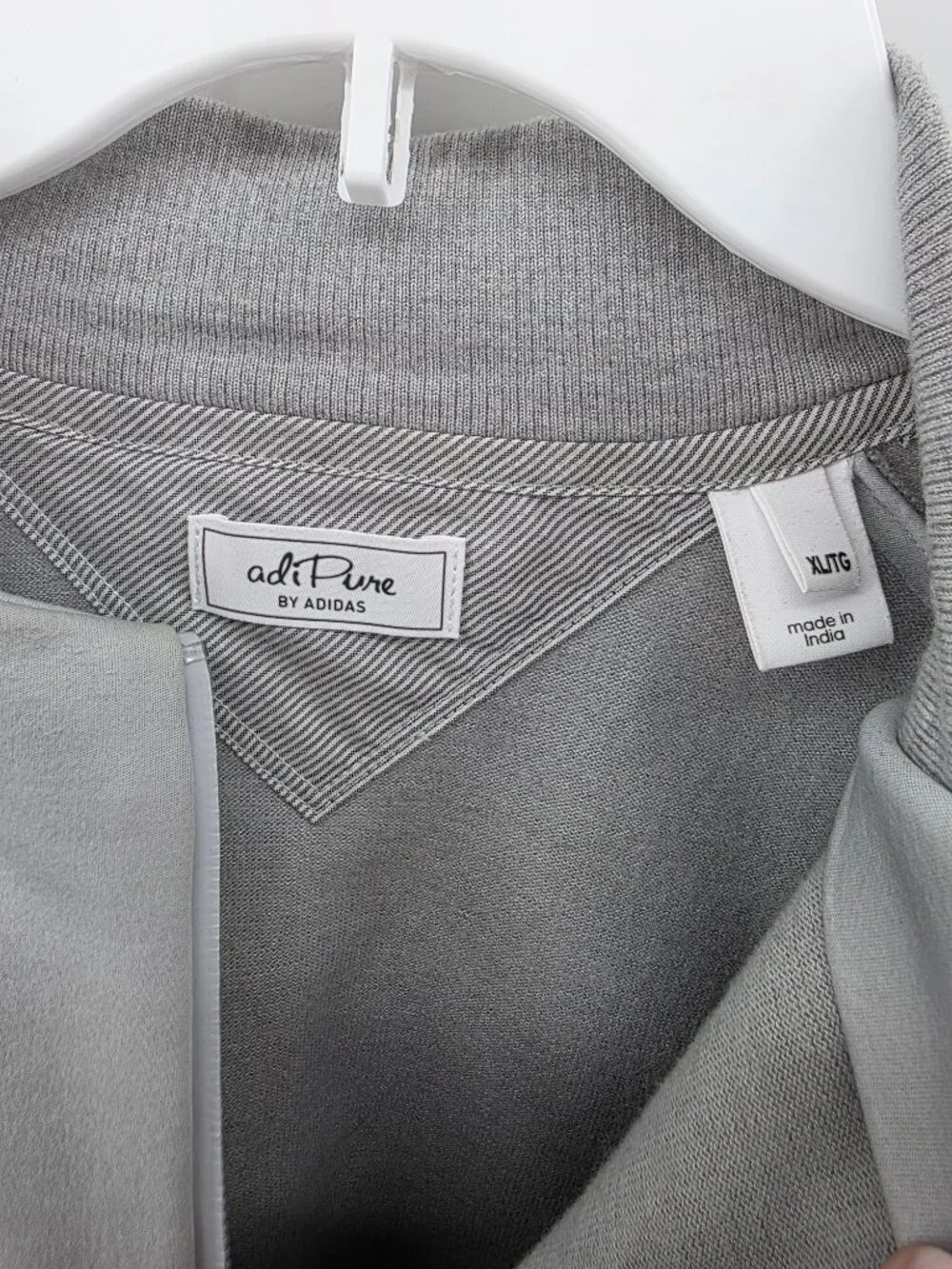 Adidas‎ Adi Pure Grey Full Zip Sweater Jacket – Men's XL – Mixed Knit
